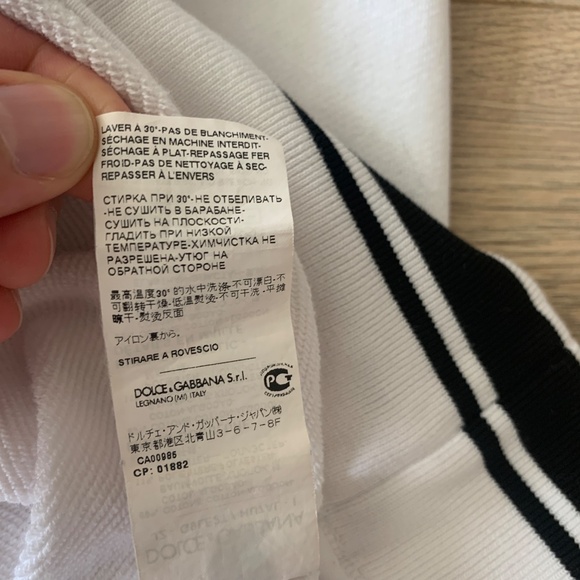 Dolce & Gabbana Men's White Logo Hoodie Sz 48 - Picture 14 of 15